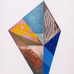 Khyal Study 8, acrylic and pencil on watercolour paper, 65 x 13 cm